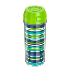 18oz Double Wall Water Bottle Navy Stripes