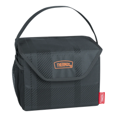 6 Can Cooler Charcoal Plaid