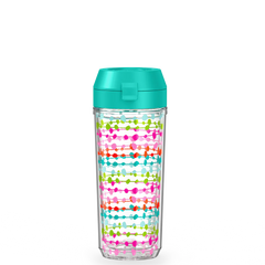 18oz Double Wall Water Bottle Multi Colored Rows
