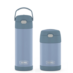 16oz FUNtainer® Water Bottle & Food Jar Bundle - Denim