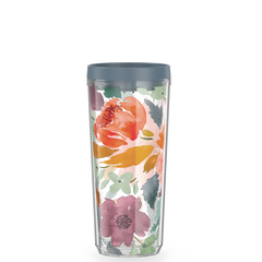 24oz Double Wall Tumbler Watercolor Floral