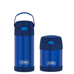 12oz FUNtainer® Water Bottle & 10oz Food Jar Bundle - Navy