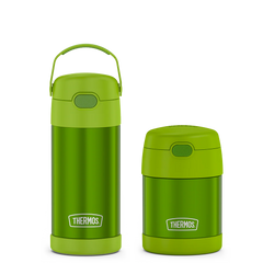 12oz FUNtainer® Water Bottle & 10oz Food Jar Bundle - Lime