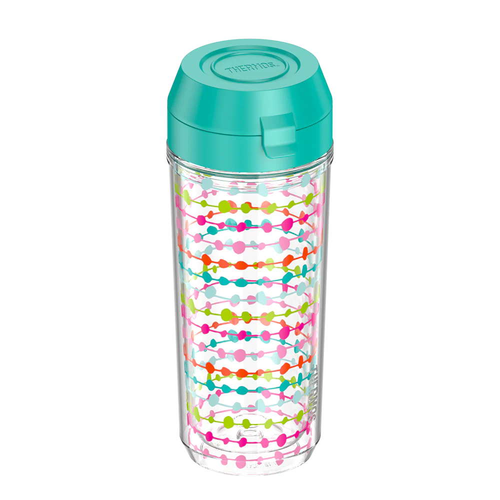 18oz Double Wall Water Bottle Multi Colored Rows