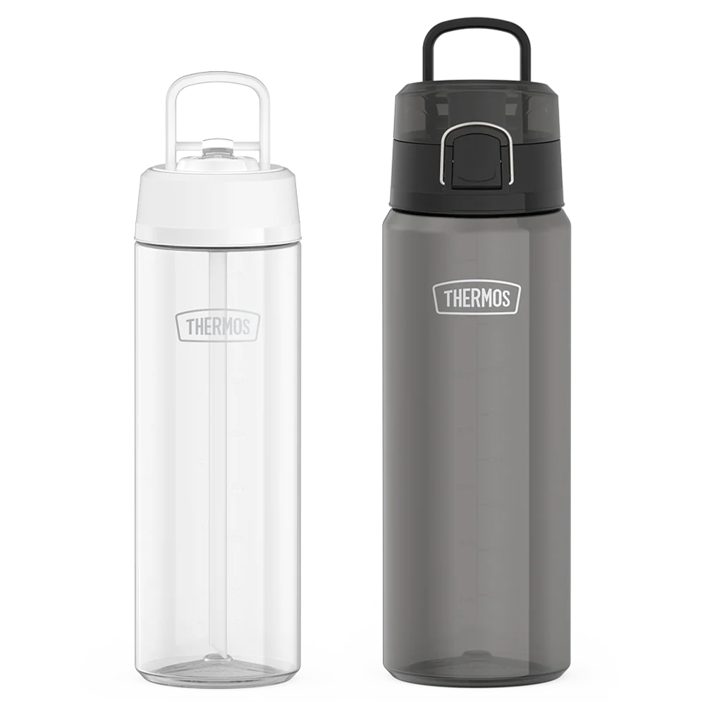 26oz Straw Lid & 32oz Spout Lid Tritan™ Water Bottle Bundle - Clear & Smoke