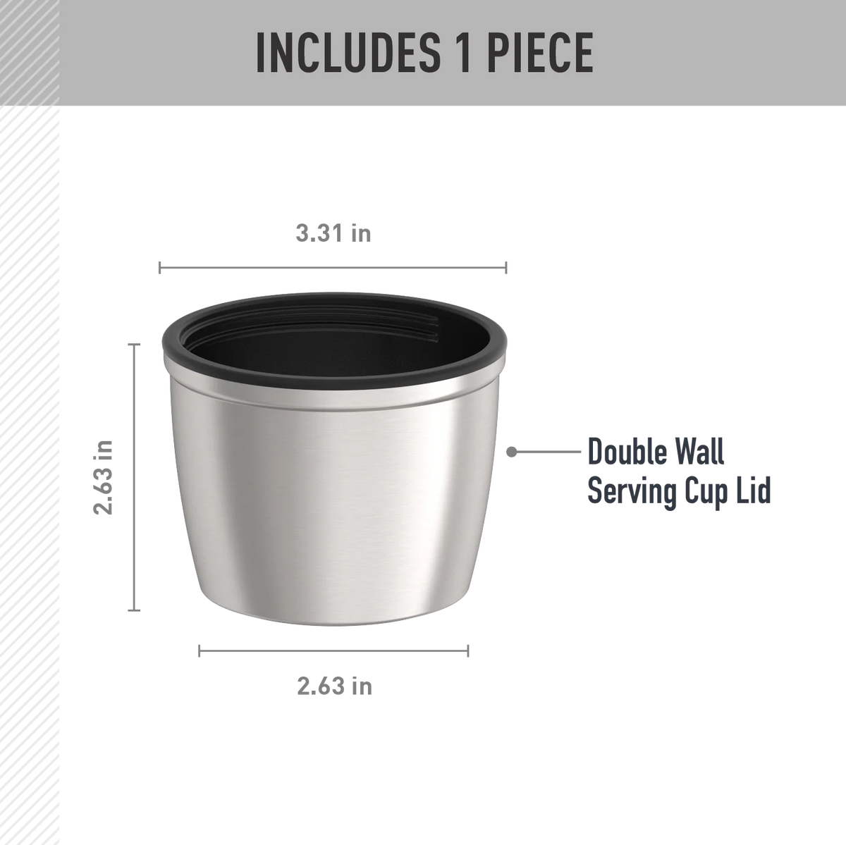 40oz STAINLESS KING™ BEVERAGE BOTTLE - REPLACEMENT SERVING CUP LID