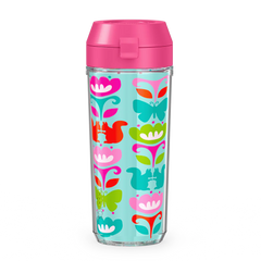 18oz Double Wall Water Bottle Squirrel Rows